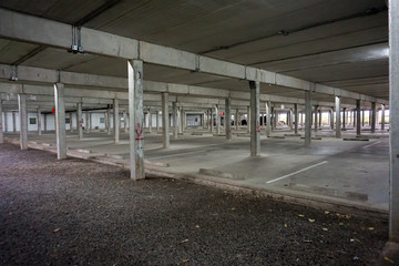 Empty car parking space and lot