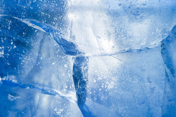 Ice background. Pattern of transparent shiny ice. Natural bright background - Powered by Adobe