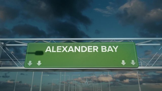 the plane landing in Alexander bay south africa