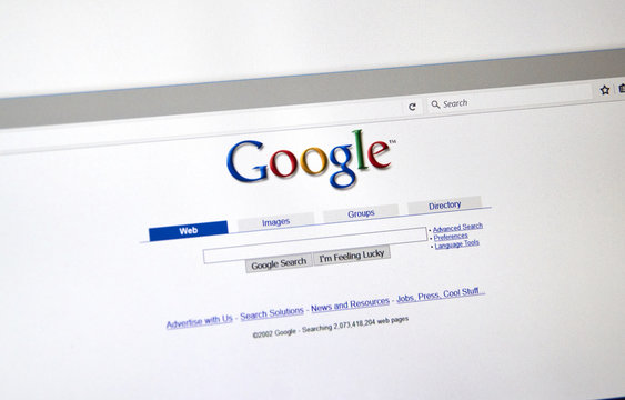 Google old style search page.