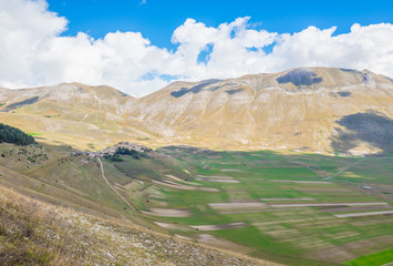 Castelluccio di Norcia, 2019 (Umbria, Italy) - The famous landscape highland of Sibillini...