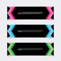 Modern vector banner web background abstract design template