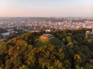 aerial view of high castle city park
