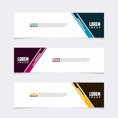 Modern vector banner web background abstract design template