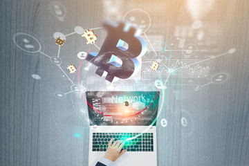 Crypto currency trading. Mixed media