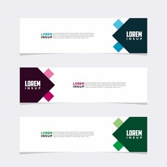 Modern vector banner web background abstract design template