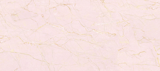 Natural Marble Stone Texture Background, Pink Colored Marble With Golden Curly Veins, It Can Be Used For Interior-Exterior Home Decoration and Ceramic Tile Surface, Wallpaper.