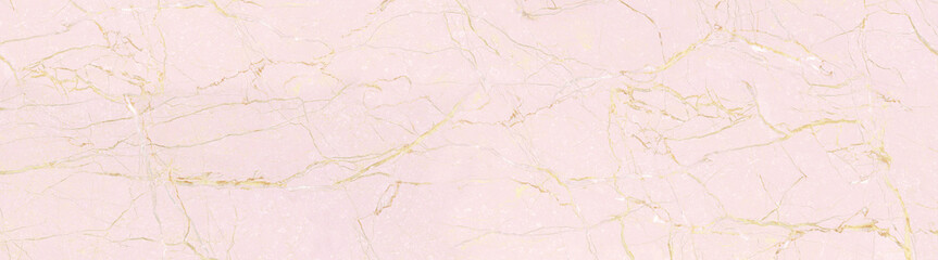 Natural Marble Stone Texture Background, Pink Colored Marble With Golden Curly Veins, It Can Be Used For Interior-Exterior Home Decoration and Ceramic Tile Surface, Wallpaper.