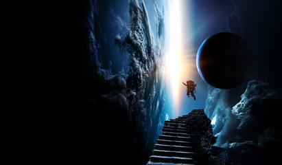 Abstract planets and space background