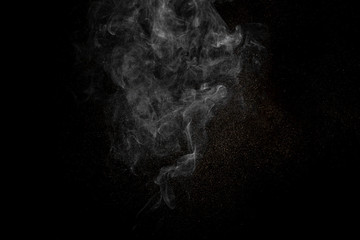 Abstract smoke image on black background