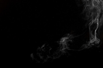 Abstract smoke image on black background