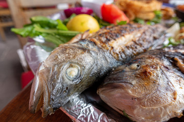 Gegrillter Seebarsch