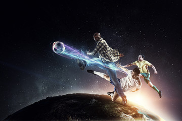 Black man plays his best soccer match