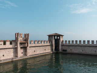 Sirmione, castle of Scaligero. Lake of Garda - Italy