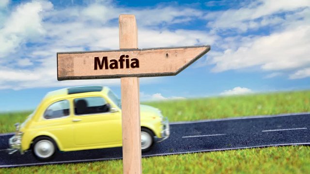 Street Sign the Way to Mafia