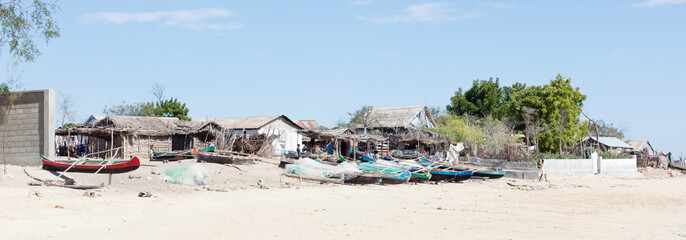 Fishermans village in the south of Madagascar