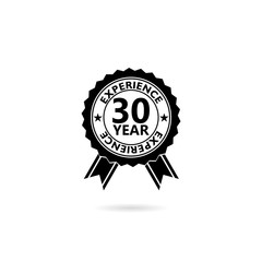 30 years experience web icon illustration isolated on white background