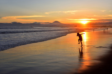 湘南海岸の夕景