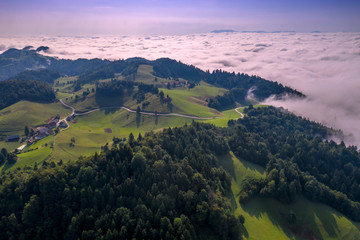 Slovenija from above – Municipality of Horjul – near Ljubljana