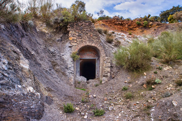 abandoned buildings in the Conjuro mine (Spain)