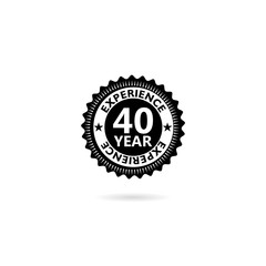 Fototapeta premium 40 years experience web icon illustration isolated on white background