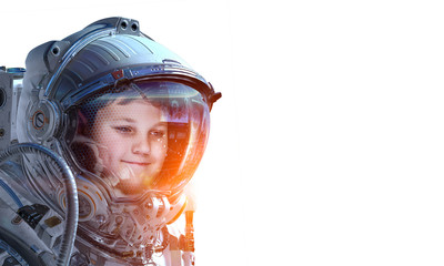 Exploring outer space. Mixed media