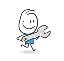 Stickman Blue: Craft, Wrench. (Nr. 127)	