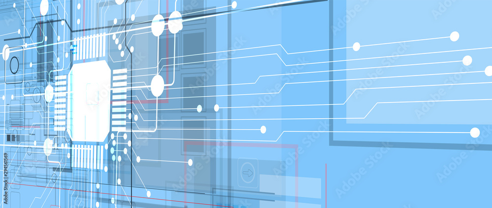 Poster abstract structure circuit computer  technology business background