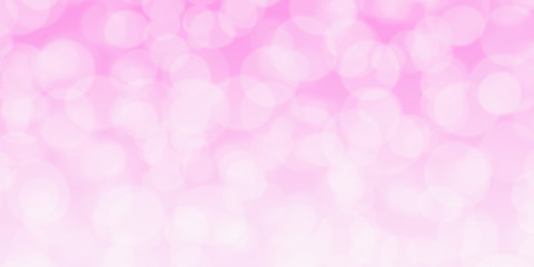 Abstract pink wide background with beautiful bokeh lights ideal for your project or banner