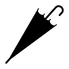 Closed umbrella or parasol flat vector icon for apps and websites © martialred