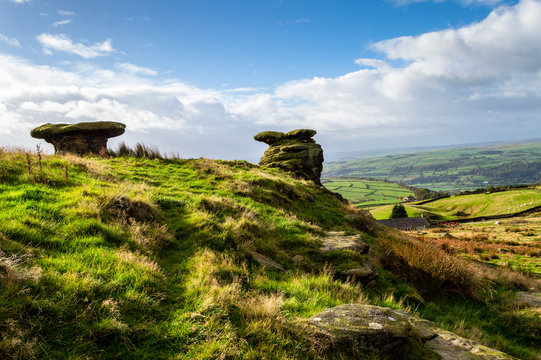 Doubler stones. Addingham moor. Yorkshire