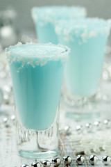 Three shots with Frost Jack cocktail	