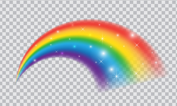 Multicoloured rainbow  isolated