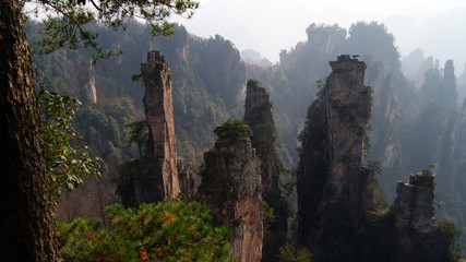 Fototapeta premium fabulous mountains in a nature reserve in china