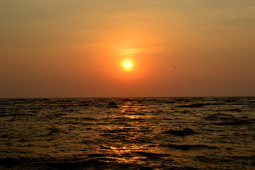 sunset over the sea