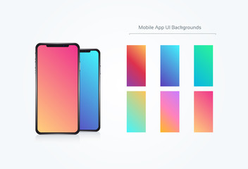 Soft Color Background Set Phone UI