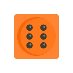 Dice icon. Flat illustration of dice vector icon for web design