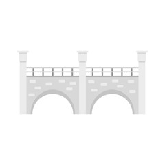 Stone bridge icon. Flat illustration of stone bridge vector icon for web design