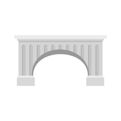 Ancient bridge icon. Flat illustration of ancient bridge vector icon for web design