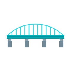 Safe bridge icon. Flat illustration of safe bridge vector icon for web design