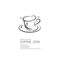 Vector drawn coffee. Isolated on white background.