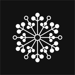 vector illustration of snowflake molecule