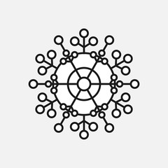 vector illustration of Snowflake