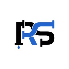 Letter RS Plumbing Industrial Creative Icon Logo Design Template Element Vector