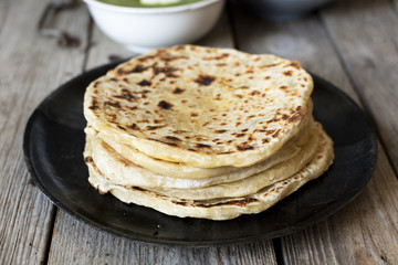 Bread cooked in indian style