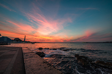 sunset on beach