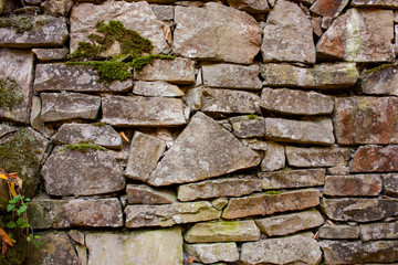 Blocks stone wall background. Masonry with wall packaging