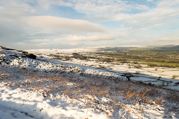 Ilkley moor in snow. Yorkshire