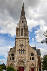 Fototapeta na wymiar Saint-Philbert-de-Grand-Lieu. Eglise paroissiale. Loire-Atlantique. Pays de Loire 