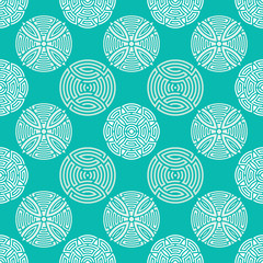 Mandala seamless ornamental pattern tribal vintage vector illustration